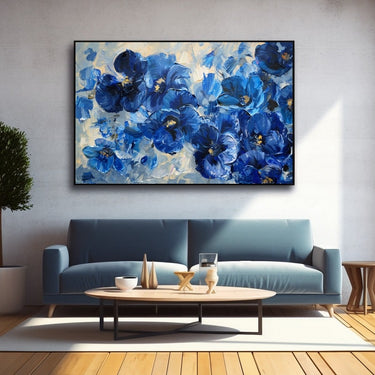 Blue Flower Acrylic Painting